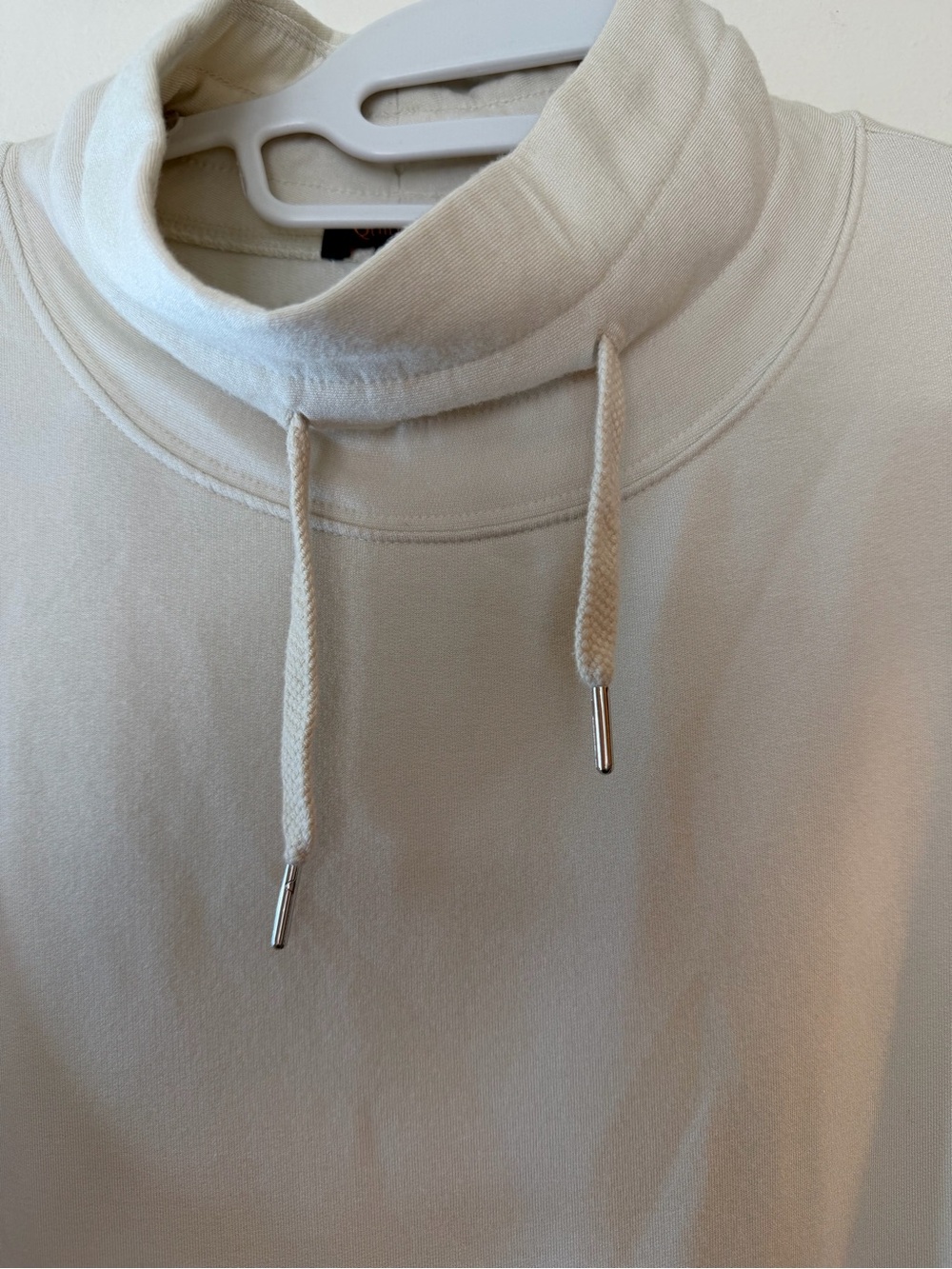 Quince Ivory Funnel Neck Pullover Sweatshirt Women’s Medium Soft Cozy Minimalist - Picture 6 of 7